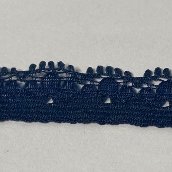 Navy Petite Lace Trim 12 Rolls Offray Crafts Scrapbook Card Making Gift 7/16" - Picture 2 of 12